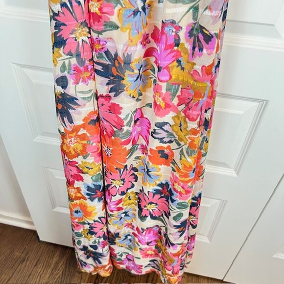 Maggy London Woman Plus Size 20W Floral Print Sleeveless Maxi Dress Multicolor - Picture 4 of 9